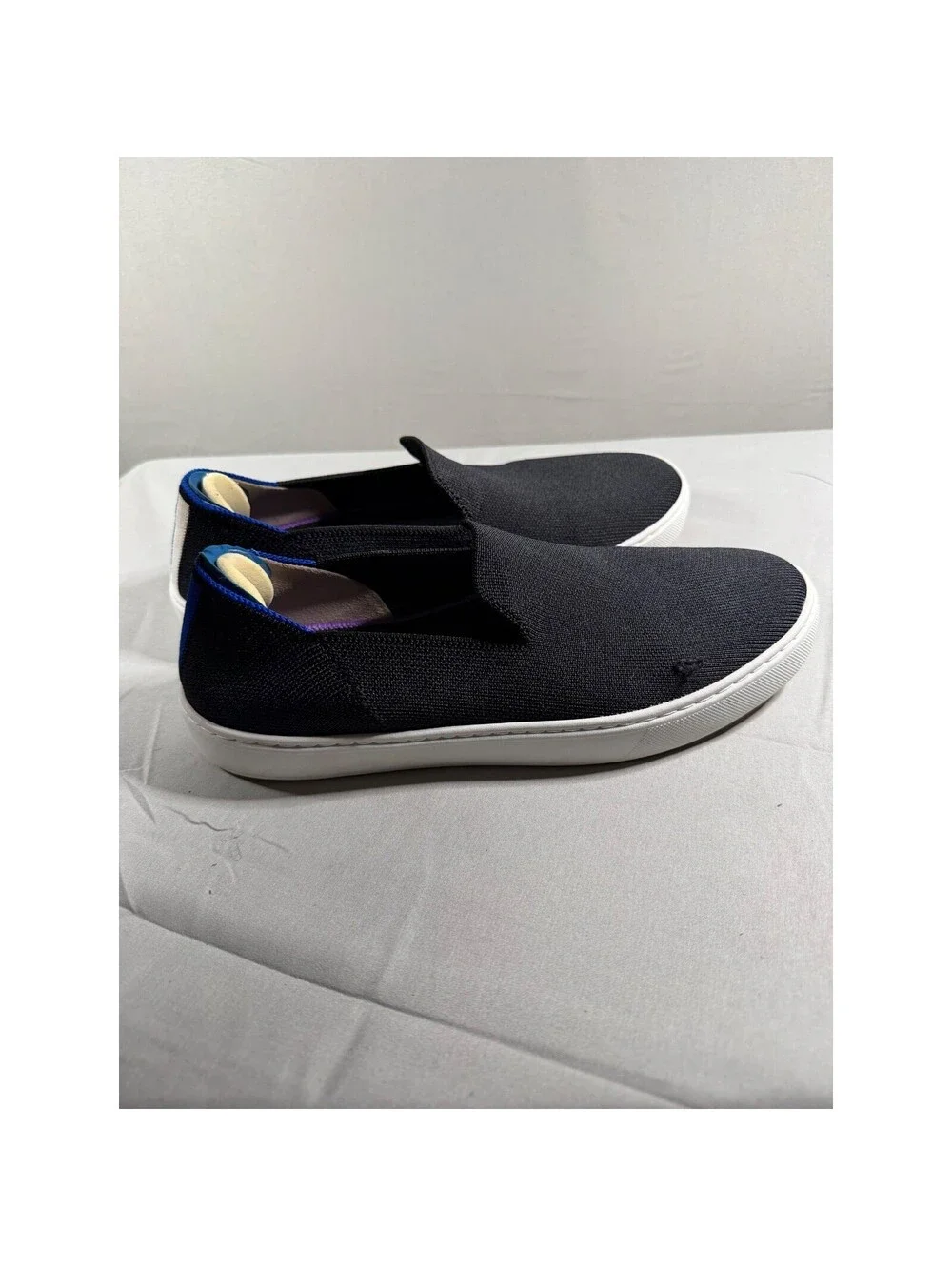 Rothy's The Sneaker Black Solid Slip On Knit Shoes Womens Size 9